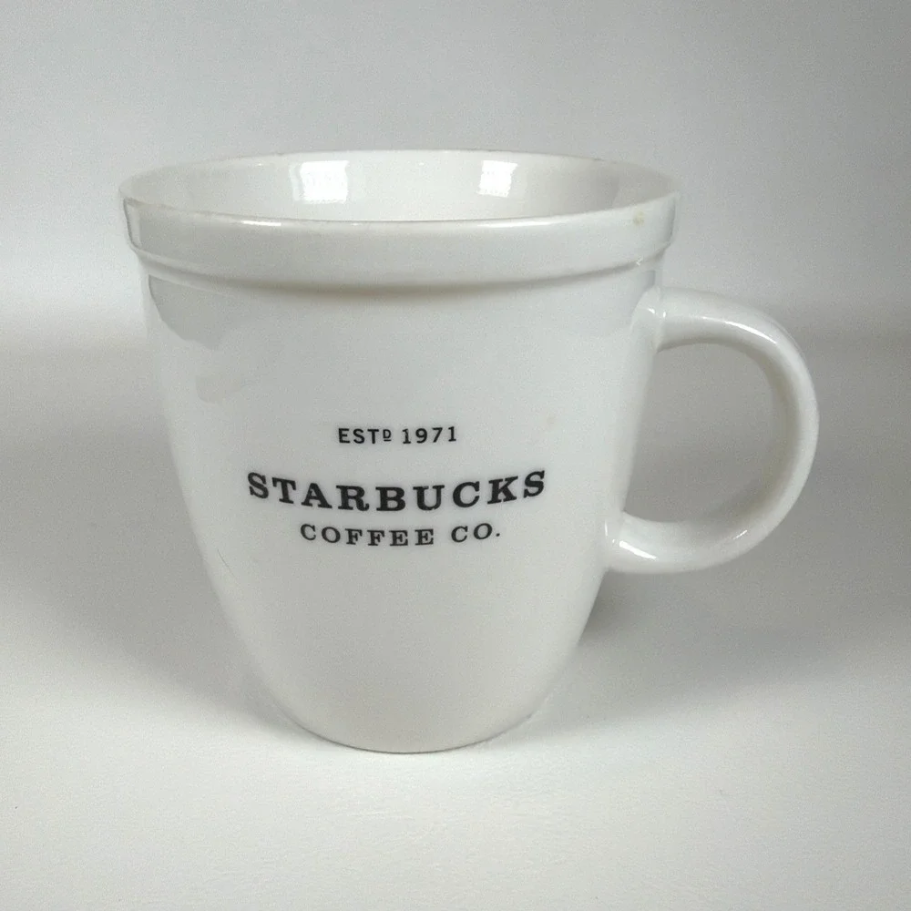 Vintage 2001 Starbucks Barista White Coffee Mug ESTD 1971 Logo